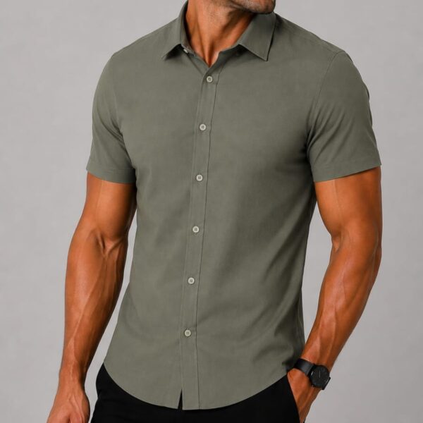 Camisa Manga Curta Oliva