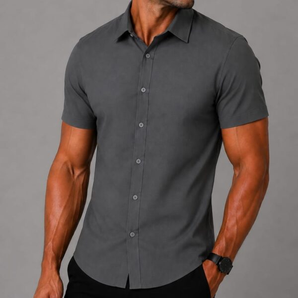Camisa Manga Curta Chumbo