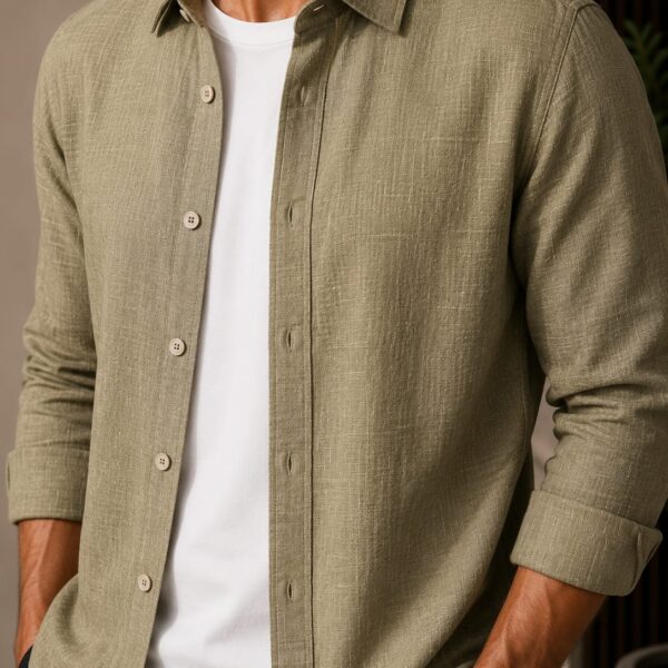 Camisa Linho Manga Longa