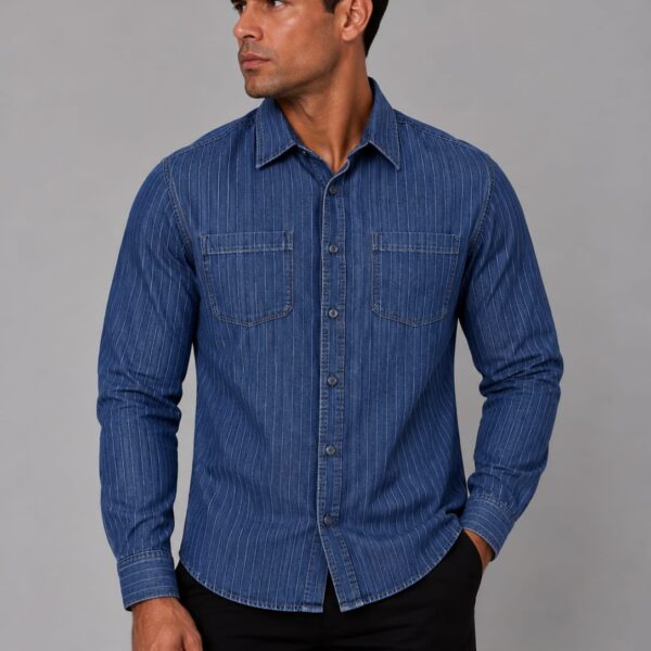 Camisa Manga Longa Jeans