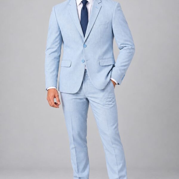 Terno Melange Azul Bebe
