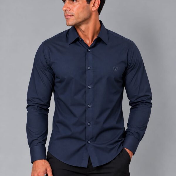 Camisa Lisa Marinho
