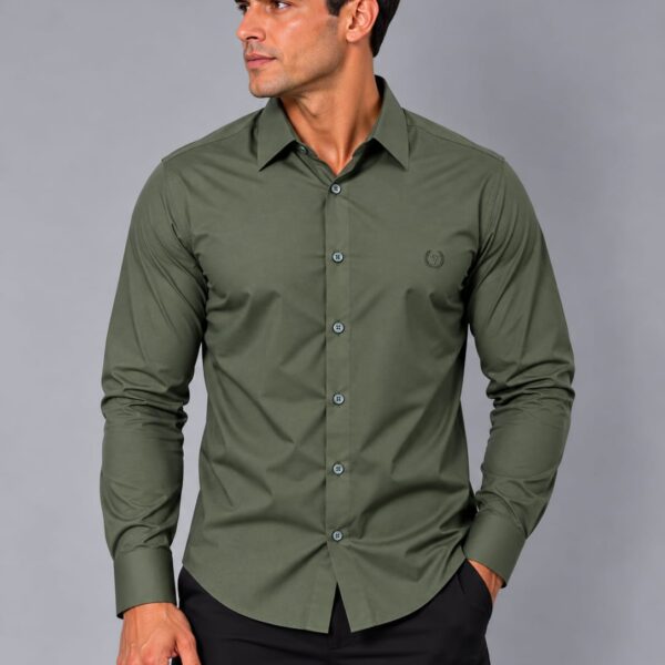 Camisa Lisa Musgo